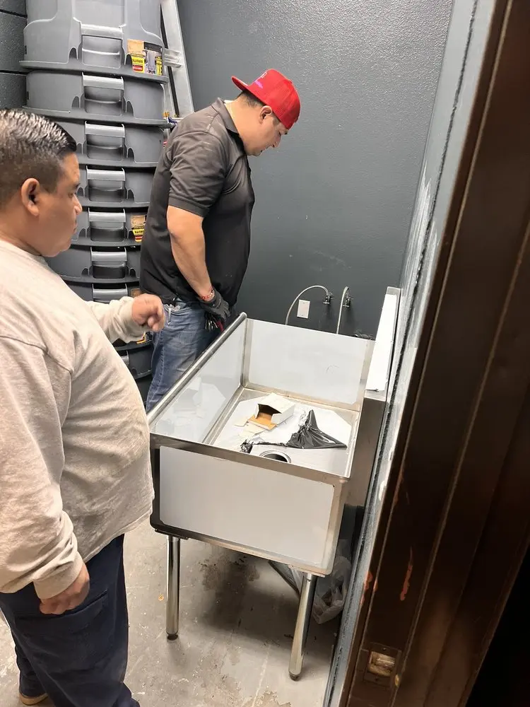 Commercial plumbing and sink installation in Colby